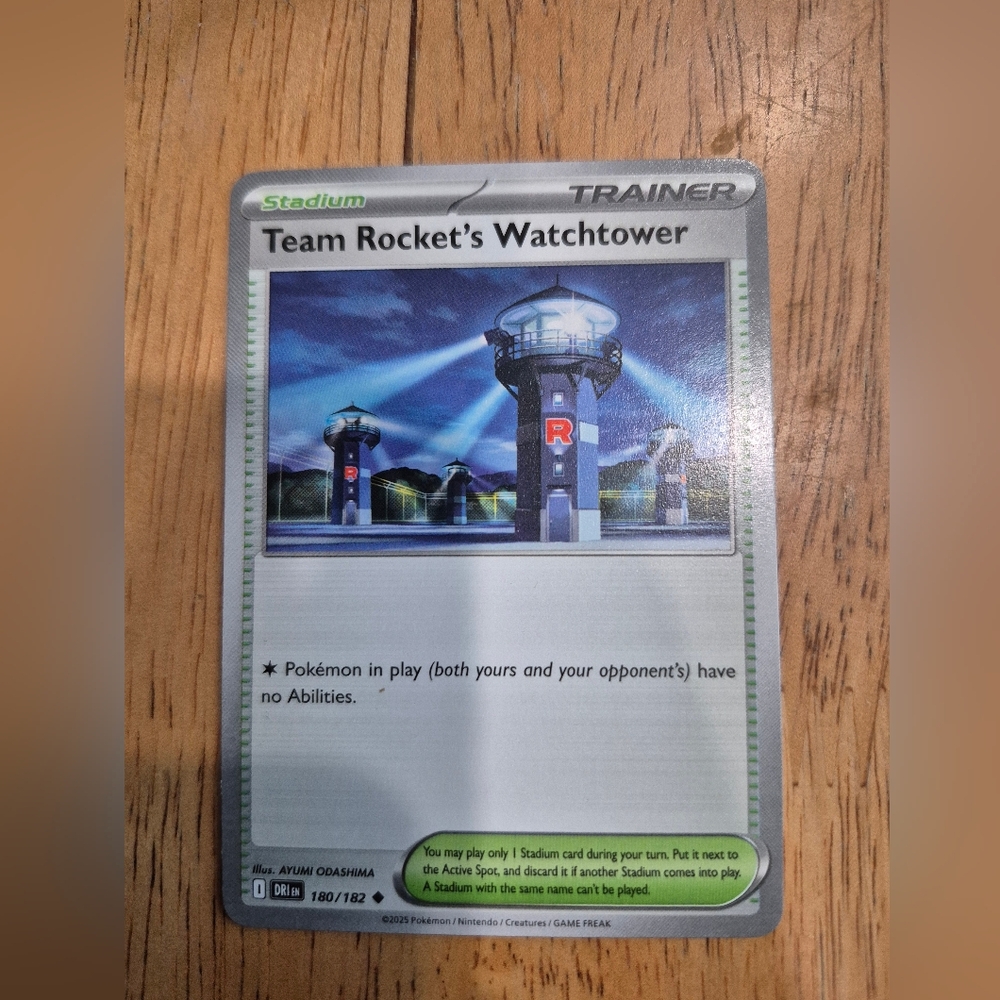 QTY 2 Pokemon Tean Rocket's Watchtower Stadium Trainer Card